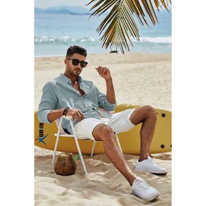 ชุดเดรสแขนยาวผ้าฝ้ายมีกระดุมสำหรับผู้ชายชุดเดรสธุรกิจเข้ารูปชุดชายหาด6XL ขนาดพอดีตัวสำหรับ100% ออกแบบได้ตามต้องการ - Product Image 4