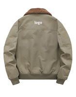 Veste décontractée surdimensionnée en fausse fourrure vert olive de haute qualité avec logo personnalisé OEM, vente en gros, pour hommes, avec fermeture éclair