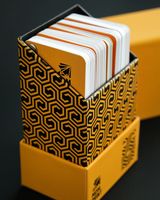 Cartes de jeu de table personnalisées en papier avec boîte à fond estampé à chaud pour les promotions de fêtes et de cadeaux