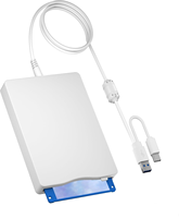 Unidad de Disquete USB Externa de 3.5 Pulgadas, Lector de Disquetes, Unidad de Disquetes Portátil de 1.44 MB, Plug & Play, FDD para PC Windows XP 7 8 10 11