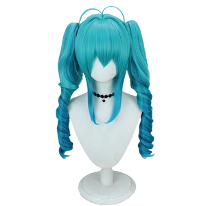 Perruque de cosplay Miku Little Devil, queues jumelles d'oignon, fibre synthétique résistante à la chaleur, accessoires de costume de fête, jeu de rôle - Product Image 1