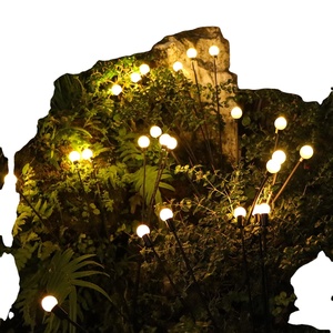 Lampe de sol LED solaire à effet luciole, très vendue, IP55, 10W, H80cm, pour décoration extérieure de jardin, en ABS - Product Image 1