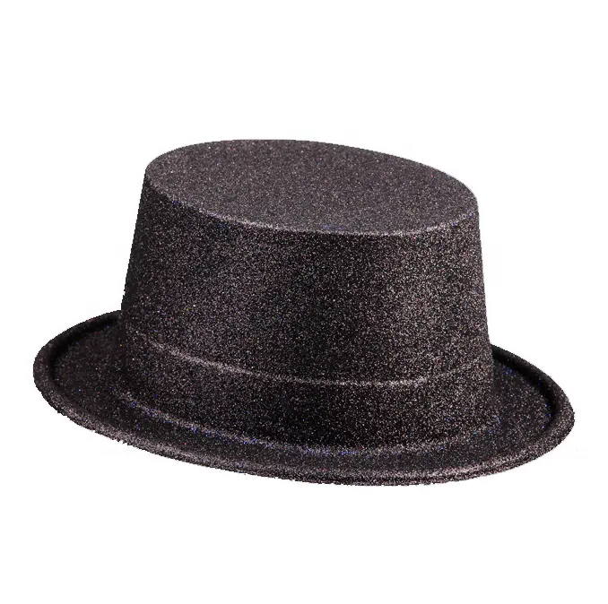 Crazy Gelukkig Glitter Top Hat Unisex Kostuum Accessoire Voor Gelukkig Nieuwjaar