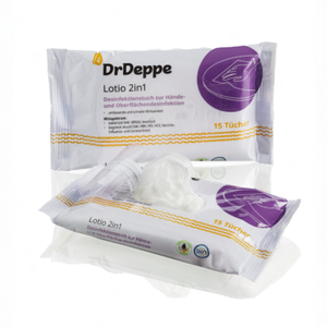 DrDeppe Lozione 2in1 Disinfezione Pocket Flowpack 15 Salviette - Product Image 1