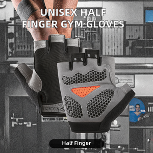 Unisex Half Finger Polyester Breathable Hand Protection Gym <b>Gloves</b> for <b>Weight</b> Lifting Fitness Exercise Sports & Cycling - Product Image 2
