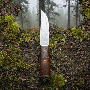 Cuchillo de Camping Vikingo SAZ ENTERPRISES, Acero con Alto Contenido de Carbono, Punta de Clip, Mango de Madera, 9 Pulgadas, No Ajustable, EDC, Regalo - Product Image 3