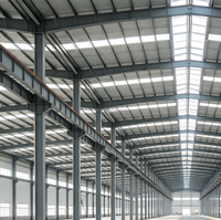 Atelier modulaire industriel léger certifié ASTM, entrepôt à structure métallique, construction par soudage/découpe