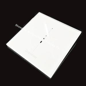 Interruptor táctil estándar para iluminación de pared, Panel de cristal <span class=keywords><strong>blanco</strong></span> de 2mm con procesamiento de vidrio templado, para UE y Reino Unido - Product Image 4