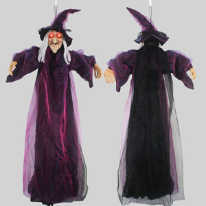 Pendente Fantasma Viola Luminoso Attivabile Vocalmente per Escape Room, Casa Stregata, Halloween, Laurea, Diwali - Product Image 2