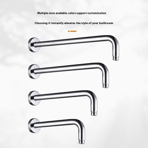 Chrome Plated Stainless Steel <strong>Shower</strong> Arm Embedded Nozzle <strong>Bracket</strong> Brushed Surface Bathroom Faucet Accessory <strong>Shower</strong> <strong>Heads</strong> Hose - Product Image 3
