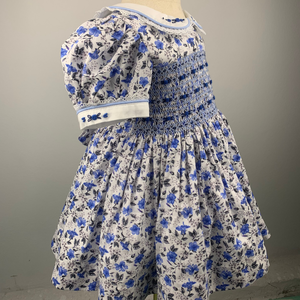 Vestido de princesa Floral con estampado de algodón 100% personalizado para niñas, gran oferta, ropa occidental de manga corta para niños, ropa para bebés de 12 años - Product Image 5