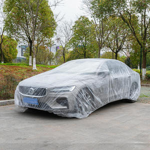 Hot Selling Waterproof Transparent Thickening Clear <strong>Plastic</strong> PE Disposable <strong>Car</strong> <strong>Cover</strong> For Outdoor - Product Image 3