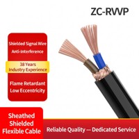 Câble de commande flexible blindé RVVP en cuivre sans oxygène, isolé PVC, ignifuge, pour usine et construction, fabriqué par OEM