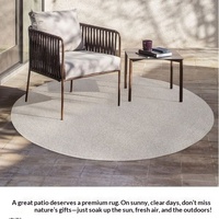 Tapis d'extérieur en polypropylène tissé, résistant aux taches, facile à nettoyer, de qualité supérieure, pour la piscine, le jardin, le camping, les pique-niques