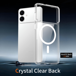 Coques de téléphone transparentes résistantes au jaunissement avec fixation magnétique Aimant puissant N52 Coque de téléphone S26 Edge - Product Image 1