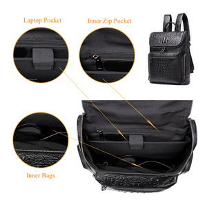 Sac à dos en <span class=keywords><strong>cuir</strong></span> pour <span class=keywords><strong>homme</strong></span> personnalisé, sac de voyage portable avec doublure en polyester, fermeture éclair étanche, sac à dos pour <span class=keywords><strong>ordinateur</strong></span> portable de <span class=keywords><strong>17</strong></span> <span class=keywords><strong>pouces</strong></span> - Product Image 3