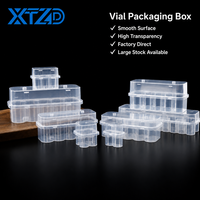 Boîte d'emballage en plastique PP transparent rectangulaire avec logo personnalisé pour flacons de 3 ml, 5 ml, 7 ml, 10 ml, 20 ml, marque XTZD