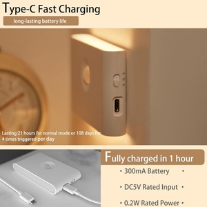 เซ็นเซอร์ตรวจจับความเคลื่อนไหวเปิดใช้งานไฟ LED กลางคืน โคมไฟเซ็นเซอร์ ห้องโถง ห้องครัว ห้องน้ำ - Product Image 6