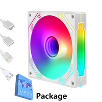 QiuzAim Prism 6S Infinite Mirror Fantasy Color Effect 120mm ARGB LED Fan pour boîtier d'ordinateur avec PWM et performance silencieuse