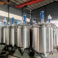 Cuve de mélange en acier inoxydable 1000L avec agitateur 304 316, cuve de stockage et de mélange de liquides de qualité alimentaire