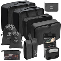 Ensemble de 10 sacs de rangement pour vêtements, organiseur de voyage, organiseur de bagages, cubes de rangement, logo personnalisé