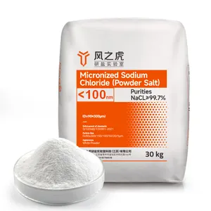 Alimentos refinar sal 20 kg/bolsa-100um Fábrica al por mayor NaCl sal en polvo sal fina