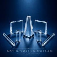 Filtre de coupure de longueur d'onde 200-1200nm, film anti-laser, bloc de verre en silice fondue saphir revêtu pour équipement de beauté OEM ODM