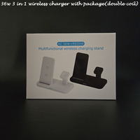 Station de charge magnétique rapide pour téléphones mobiles de bureau, simple et portable, 36 W, chargeurs sans fil 3 en 1