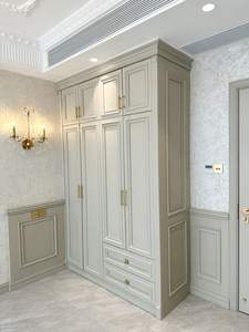 עיצוב מודרני מותאם אישית ארון בגדים מעץ מלא הכולל חדר הלבשה הכולל עם ריהוט פשוט יוקרתי - Product Image 4