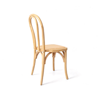 Chaise de mariage moderne en bois massif empilable pour banquets, salle à manger, intérieur, extérieur, café, restaurant, événements