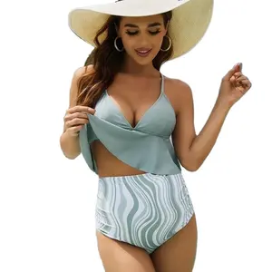 custom Maternity Swimwear Sets for Pregnant Women Solid V Neck Bikini Bathing Suit Beachwear Bodysuit for pregnant women