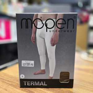 Mopen Collants thermiques noirs pour hommes, style athlétique décontracté, entraînement, gymnastique, coton, polyester, spandex, taille élastique imprimée - Product Image 1