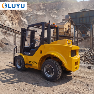 מלגזת דיזל שטח LUYU <span class=keywords><strong>3</strong></span> טון <span class=keywords><strong>3</strong></span>.5 טון בעלת הנעה 4x4 עם צמיגים פנאומטיים גדולים לקרקע תלולה ורכה - Product Image 6