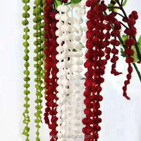 Vente en gros de grandes fleurs artificielles réalistes en mousse, faites à la main, style vintage, de 165 cm, avec amarantes suspendues, durables, pour mariages