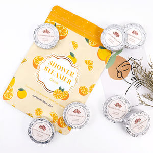 Marque privée personnalisée Fleurs séchées biologiques Aromathérapie Huile essentielle Carré Rond <span class=keywords><strong>Cube</strong></span> Douche Vapeurs avec paquet de 12 - Product Image 5