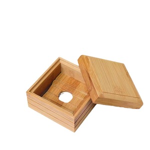 <b>Bamboo</b> <b>Soap</b> <b>Dish</b> Square Natural Wood Color Self Drain For Bathroom Home Use - Product Image 5