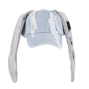 F-2548新款2024夏季骷髅头酷长耳设计师男士破牛仔裤巨型棒球帽男女通用搞笑y2k卡车司机帽 - Product Image 4