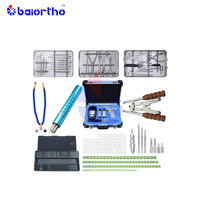 Boîte de stérilisation vétérinaire, 330*225*100mm, boîte perforée pour autoclave d'instruments orthopédiques de base avec plateau en silicone pour instruments