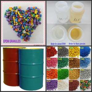 <span class=keywords><strong>Pegamento</strong></span> adhesivo de poliuretano aglutinante PU Unión y mezcla con gránulos de caucho EPDM - Product Image 4