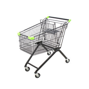 किराने की दुकान इस्पात शॉपिंग गाड़ी 130 लीटर यूरोपीय शैली सुपरमार्केट ट्राली - Product Image 5