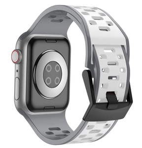 Bracelet de montre en silicone en gros pour Apple Watch S10 11 46mm Ultra 49mm SE 44mm, bracelet de sport bicolore - Product Image 2