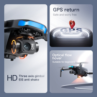 Mini drone pliable S-X1 4K avec double caméra, GPS, positionnement par flux optique, 30 minutes de vol, WIFI 5G, moteur sans balais, pour enfants et adultes