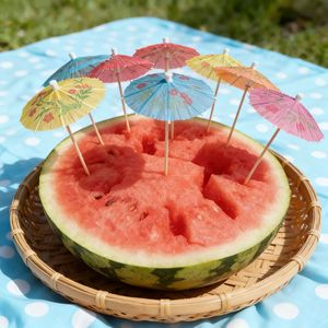 <span class=keywords><strong>Sombrillas</strong></span> <span class=keywords><strong>para</strong></span> Cócteles, <span class=keywords><strong>Sombrillas</strong></span> de Madera Maciza y Papel Encerado <span class=keywords><strong>para</strong></span> Decoración de Cócteles, Brochetas de Frutas <span class=keywords><strong>para</strong></span> Pastel, 100 Unidades por Bolsa - Product Image 1