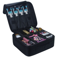 Portable Voyage Cosmétique Cas Organisateur Zipper Réglable Nylon Diviseurs pour Pinceaux De Maquillage Bijoux Accessoires De Stockage