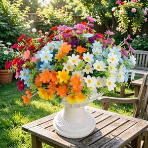 Bouquet de camomille artificielle en soie, faible entretien, pour mariage, décoration intérieure et fêtes - Product Image 1