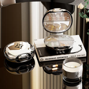 Pilulier de voyage compact avec compartiment de stockage de 7 jours Conteneur de boîte à médicaments avec étui <span class=keywords><strong>AM</strong></span> <span class=keywords><strong>PM</strong></span> étanche à l'humidité hebdomadaire - Product Image 6