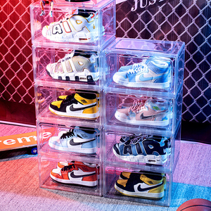 Scatola per <span class=keywords><strong>Scarpe</strong></span> Magnetica Impilabile Trasparente in Plastica Acrilica Organizzatore Domestico Portascarpe - Product Image 1