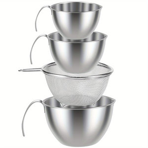 Taza Mezcladora Mini de Acero Inoxidable para el Hogar con Asa <span class=keywords><strong>CY</strong></span>, Taza de Cocina de Pequeña Capacidad, Tazón para Preparación de Alimentos - Product Image 1