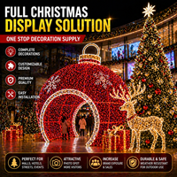 Ornement de Noël géant à LED, tunnel lumineux, décoration extérieure commerciale pour centre commercial, exposition d'événements