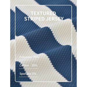 Custom <b>Mens</b> <b>Striped</b> <b>T</b>-<b>Shirt</b> Short Sleeve Crewneck Regular Fit Textured Stripe Casual Wear - Product Image 5